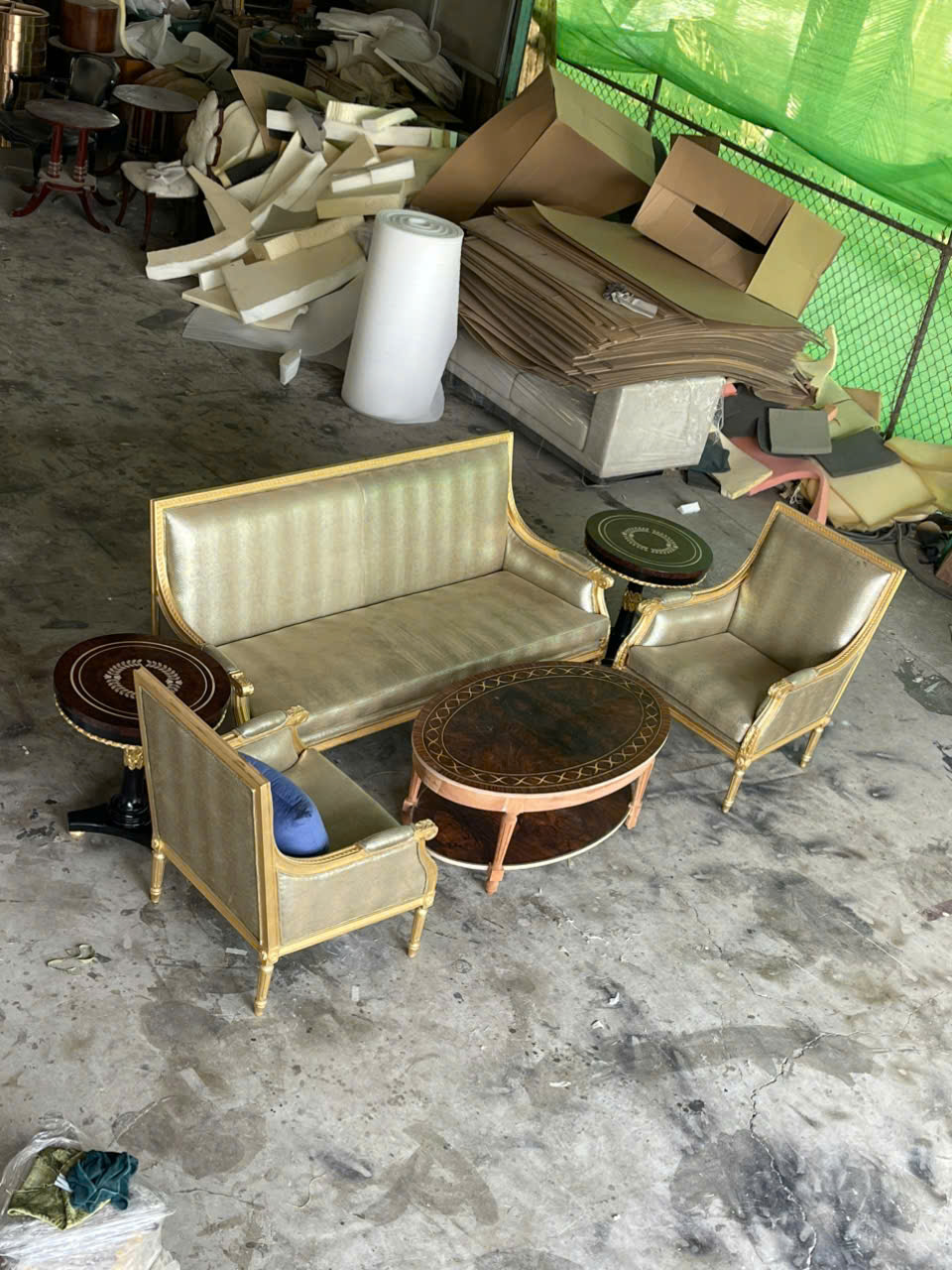 BỘ SOFA CỔ ĐIỂN LOUIS XVI BỌC NỆM